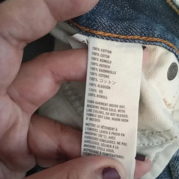 Abercrombie & Fitch women's distressed patch jeans size 27 - Picture 5 of 6